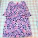 Lilly Pulitzer Dresses | Lilly Pulitzer Girl Size Xl 12 To 14 Pink And Blue Dress 3/4 Sleeve | Color: Blue/Pink | Size: Xlg