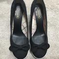 Coach Shoes | Coach Sweetie Wedge Sneakers Sz 9.5 Black Mint Condition Great Style W Bows | Color: Black | Size: 9.5
