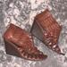 American Eagle Outfitters Shoes | Brown Wedge Sandal Heels | Color: Brown | Size: 8.5