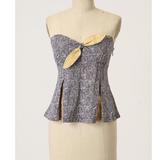 Anthropologie Tops | Anthro Odille Forcefield Strapless Corset Top 4 | Color: White/Yellow | Size: 4