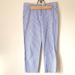 J. Crew Pants & Jumpsuits | J Crew Pin Striped Blue & White City Fit Trouser Pants Cropped 100% Cotton | Color: Blue/White | Size: 4