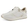 Sneaker TAMARIS, Damen, Gr. 40, weiß (sanftes weiß, kombiniert), Lederimitat, Textil, casual, Schuhe, mit herausnehmbarer Innensohle, Freizeitschuh, Halbschuh, Schnürschuh