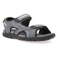 Sandale GEOX "UOMO SANDAL STRADA" Gr. 46, grau (stone, hellgrau) Herren Schuhe Sandalen