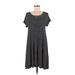 Old Navy Casual Dress - A-Line Scoop Neck Short sleeves: Black Print Dresses - Women's Size Medium