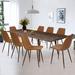 Wade Logan® Bernabeu Removable Leaf Dining Set Wood/Upholstered/Metal in Brown | 30.5 H in | Wayfair 28007E0B3672445884434CB5010DFBAF