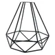 Abat-jour suspendu en forme de diamant uniquement rétro Cage en fil métallique couvercle de lampe