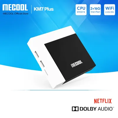 MECOadvocate-Smart TV Box Android 11 KM7 Plus Google TV Amlogic S905Y4 2 Go DDR4 16 Go EMMC