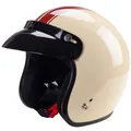 Casque ouvert classique à profil bas 3/4 pour les sports de moto ZR-207 casque de moto avec sangle