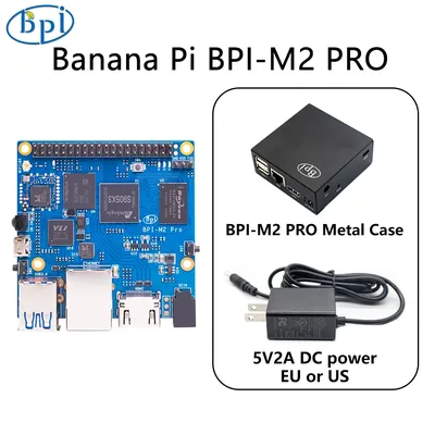 Gels PI BPI-M2 Pro avec boîtier en métal Power Amlogic S905bery facades Core 2G LPDDR4 16G eMMC HDMI