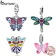 Bamoer – breloque papillon violet en argent Sterling 925 pendentif fantaisie motif papillon pour