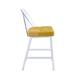 Orren Ellis Izaan Bar Stool Upholstered/Velvet/Metal in Yellow | 36 H x 17 W x 20 D in | Wayfair 6525FAB8E7DD47DC99A2879703FEDFA0