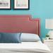 Transfix Performance Velvet Headboard by Modway Upholstered/Polyester in Pink | 25 H x 78.5 W x 3 D in | Wayfair MOD-6576-DUS