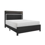 Latitude Run® Bed Wood & /Upholstered/Microfiber/Microsuede in Black/Brown | 12.99 H x 22.24 W x 82.28 D in | Wayfair