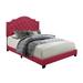 Red Barrel Studio® Tufted Standard Bed Upholstered/Microfiber/Microsuede in Pink | 4.53 H x 33.1 W x 66.9 D in | Wayfair