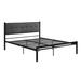 Latitude Run® Platform Bed Wood & /Upholstered/Microfiber/Microsuede in Brown/Gray | 4.75 H x 18.5 W x 60.25 D in | Wayfair