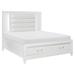 Rosdorf Park Helen-Louise Queen Storage Platform Bed Wood & /Upholstered/Microfiber/Microsuede in White | 6.5 H x 67 W x 66.75 D in | Wayfair