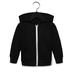 Bella + Canvas 3739T Toddler Full-Zip Hooded Sweatshirt in Black size 5 | Cotton/Polyester Blend