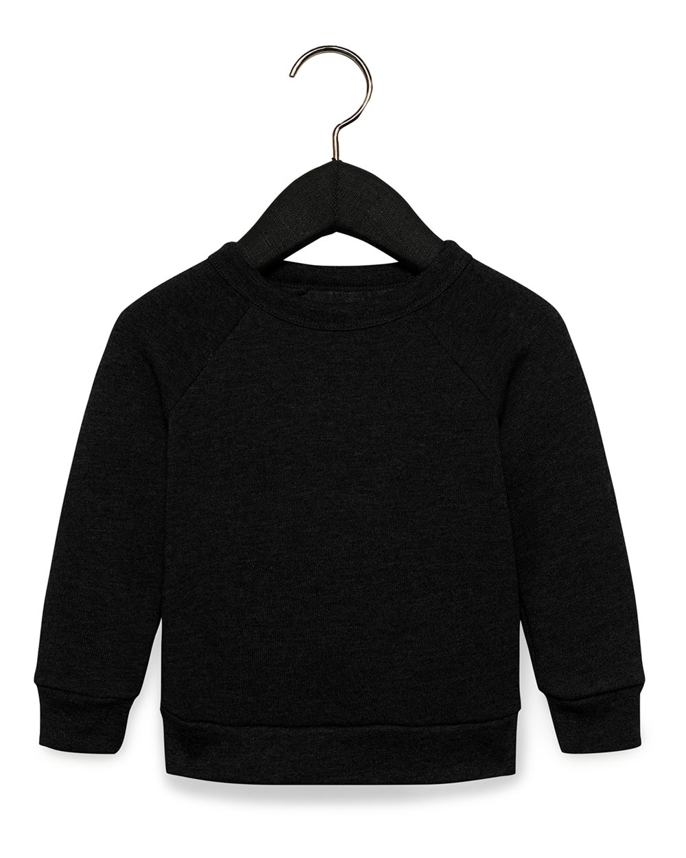 Bella + Canvas 3901T Toddler Sponge Fleece Crew in Black size 3T | Cotton/Polyester Blend