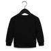 Bella + Canvas 3901T Toddler Sponge Fleece Raglan Sweatshirt in Black size 3 | Cotton/Polyester Blend