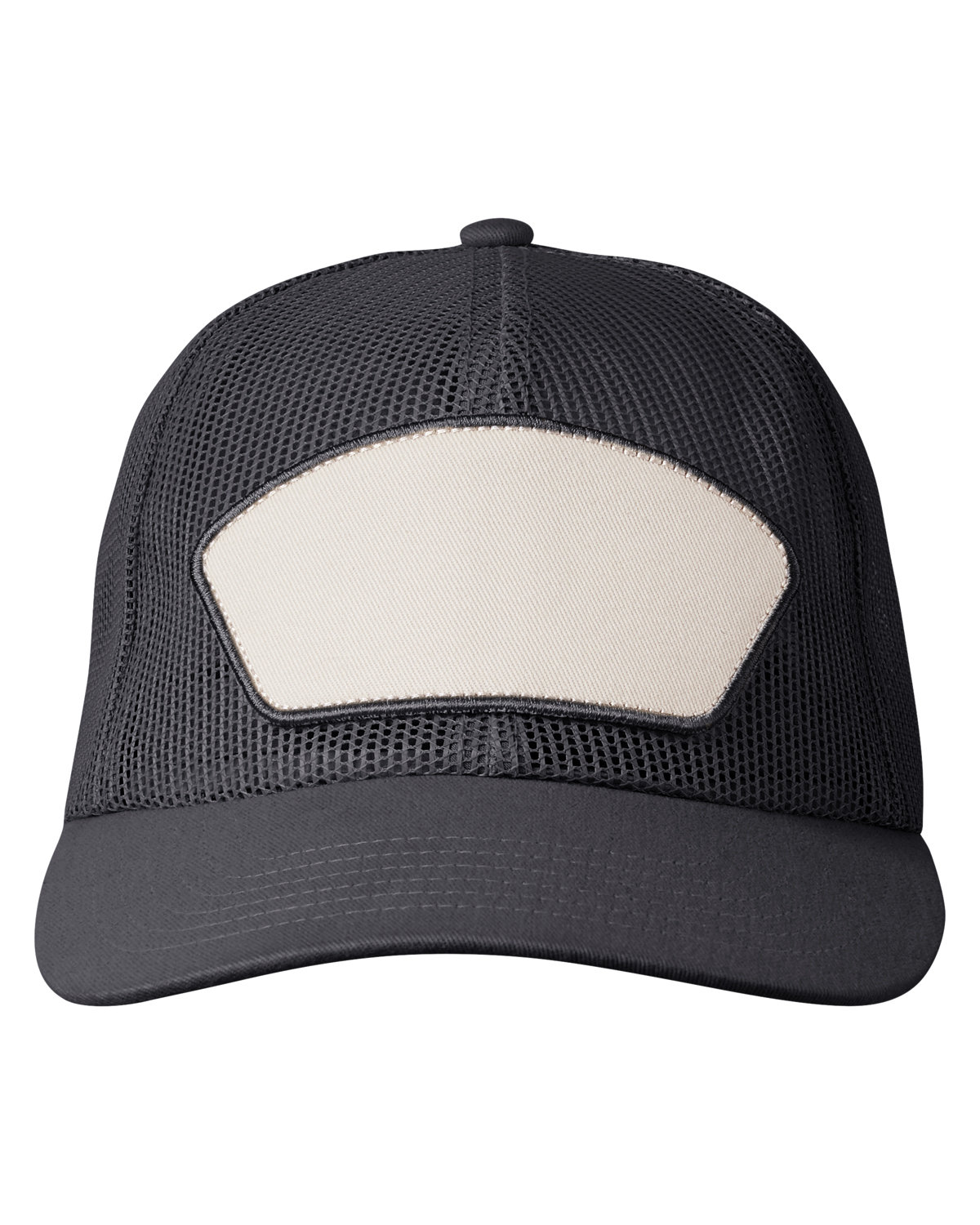 Big Accessories BA682 All-Mesh Patch Trucker Hat in Black | Polyester