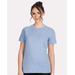 Next Level 6600 Women's CVC Relaxed T-Shirt in Heather Columbia Blue size Large | 60/40 cotton/polyester