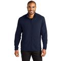 Port Authority K595 Accord Stretch Fleece Full-Zip Jacket in Navy Blue size 3XL | Polyester/Spandex Blend