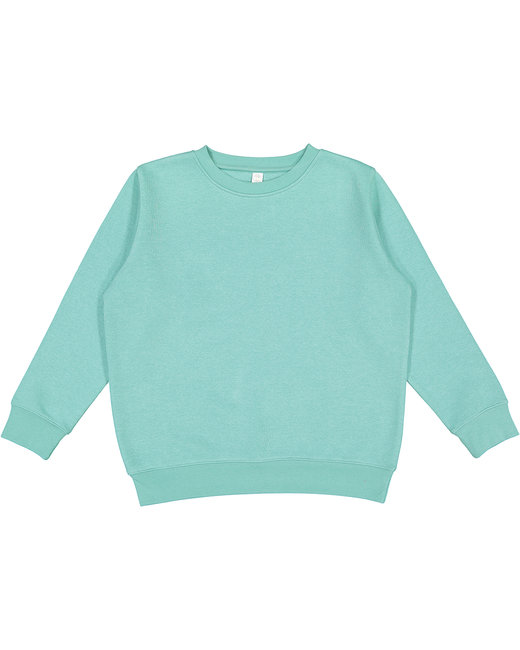 LAT L2225 Youth Fleece Sweatshirt in Saltwater size Small | Cotton/Polyester Blend 2225LA, 2225