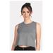 Next Level 5083 Women's Festival Cropped Tank Top in Heather Grey size Small | Cotton/Polyester Blend