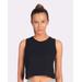 Next Level 5083 Women's Festival Cropped Tank Top in Black size XS | Cotton/Polyester Blend