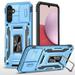 Jiahe Cover Samsung Galaxy A14 5G Case with Slide Camera Cover Protection Shockproof Armor Rugged Hybrid Ring Kickstand Magnetic Heavy Duty Phone Cover Case for Samsung Galaxy A14 5G Lightblue