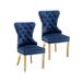 Porthos Home Caily Tufted Velvet Dining Chairs with Gold Chrome Legs, Set of 2