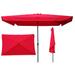 10 x 6.5ft Rectangular Patio Umbrella with Crank and Push Button Tilt