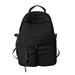 Women s Nylon Multi Pocket Schoolbag Student Waterproof Schoolbag Laptop Daily Backpack(Black)