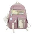 ADVEN Kawaii Nylon Women Backpack Cute Travel Rucksack for Teen Girls School Bag Student Bookbag