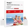 Koala Premium Glossy Photo Paper 4x6 Inches 48lb 500 Sheets Bulk 6 x 4 Photo Printer Paper for Inkjet Printer 180gsm Compatible with HP Canon Epson