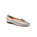 Wide Width Women's Honesty Loafer by Trotters in Silver Metallic (Size 7 1/2 W)