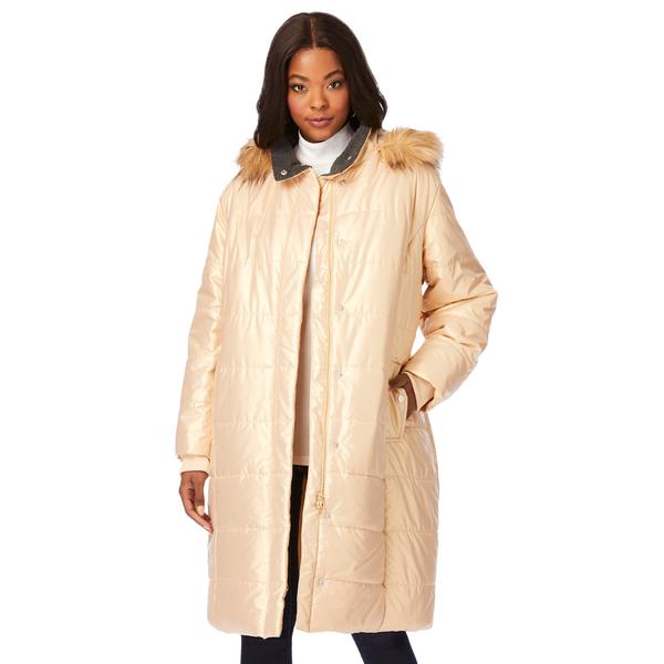 plus-size-womens-mid-length-puffer-jacket-with-hood-by-roamans-in-sparkling-champagne--size-m--winter-coat/