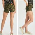 American Eagle Outfitters Shorts | American Eagle Outfitters Aeo Vintage Hi-Rise Festival Camo Shorts 00 | Color: Brown/Green | Size: 00