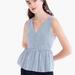 J. Crew Tops | J Crew Always Sleeveless Peplum Stripped Top Size 10 T | Color: Blue/White | Size: 10