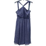 J. Crew Dresses | J. Crew Navy Blue 100% Silk Sleeveless Evening Cocktail Formal Mini Dress Euc 8 | Color: Blue | Size: 8