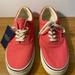 Polo By Ralph Lauren Shoes | Brand New Men's Polo Ralph Lauren Red Washed Canvas Thorton Sneakers Size 10 | Color: Red | Size: 10