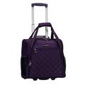 Rockland Melrose Upright Wheeled Underseater Carry-on Luggage, Purple, Carry-On 15-Inch, Melrose Upright Wheeled Underseater Carry-on Luggage