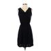 Sonoma Goods for Life Casual Dress - Fit & Flare: Black Solid Dresses - Women's Size Small