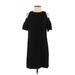 Ann Taylor LOFT Casual Dress - Shift: Black Solid Dresses - Women's Size 2