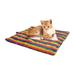 Tucker Murphy Pet™ Surry Square Cat Bed Faux Fur in Green/Orange | 22 H x 19 W x 0.5 D in | Wayfair 208791737C69462EB962532533DB47EF