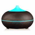 Diffuseur d'arôme de Grain de bois avec lumière LED changeante de couleur humidificateur d'air