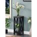 Beachcrest Home™ Darek Square Etagere Solid Wood Plant Stand Wood/Solid Wood in Black | 4.75 H x 1 W x 31.25 D in | Wayfair