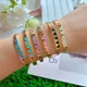 Bracelets en laiton triangulaires colorés pour femmes bijoux artisanaux en émail micro pavé