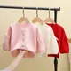 QZElement-Cardigan en coton pour bébés filles vêtements pour bébés pull à la mode nouveau 2022