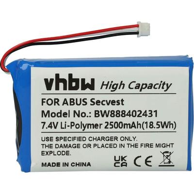Vhbw - Akku Ersatz für abus FUBT50000 für Alarmanlage, Alarmsystem (2500mAh, 7,4V, Li-Polymer) Image